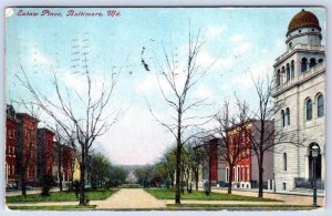 1910 EUTAW PLACE ROWHOUSES BALTIMORE MARYLAND*MD*POSTCARD*McPHAIL-EVERETT MASS