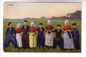 Group of Dutch Children, Volendam, Netherlands, Used 1929