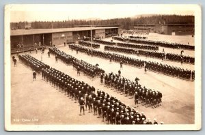 RPPC   US Navy Boot Camp  Chow Line  Real Photo   Postcard  c1941