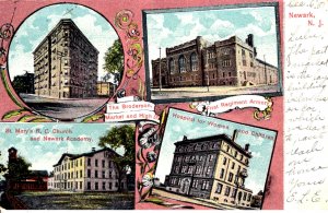 Newark, New Jersey - 4 Views in the City - in 1907