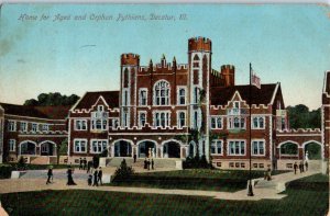 1910s Home for the Aged and Orphan Pythians Decatur IL Postcard