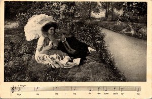 Song Card Romantic Couple Words and Music By Charles K Harris