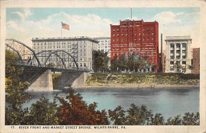 River Front and Market Street Bridge Wilkes-Barre, Pennsylvania PA s 