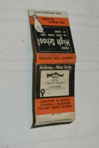 Finish High School Advertising Coupon 20 Strike Matchbook Cover