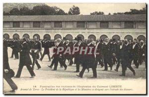 Postcard Old Death Funerals of the victims of the breastplate & # 39explostio...