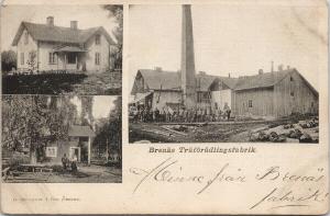 Brenas Wood Processing Factory Sweden Brenas Traforadlingsfabrik Postcard E61