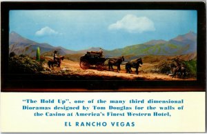 Stagecoach Hold Up Diorama El Rancho Vegas Hotel Casino Las Vegas NV PostcardH19