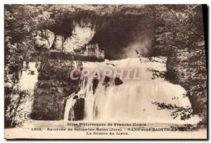 Old Postcard Salins surroundings Nans Bains in St. Anne The source of Lison