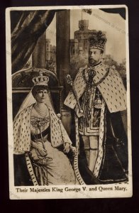 ROY310 - King George V & Queen Mary - Postcard