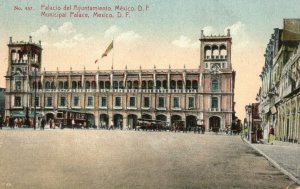 Vintage Postcard Municipal Palace Palacio del Ayuntamiento Mexico