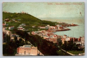 Vintage 1911 Algiers Postcard Notre-Dame d'Afrique & Bab-el-Oued Algeria