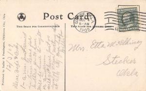 Oklahoma City Oklahoma Birdseye View Of City Antique Postcard K31926