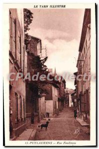 Postcard Old Street Puylaurens Foulimou