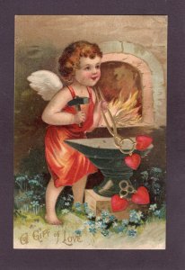 Antique Valentines postcard A Gift of Love Ellen Clapsaddle 1908