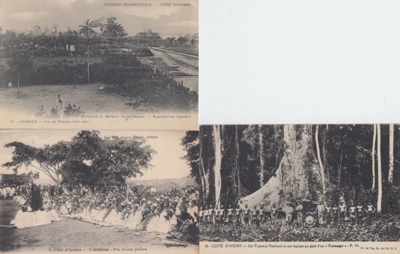 IVORY COAST COTE D'IVOIRE 36 Vintage Africa Postcards Mostly pre-1940 (L4134)