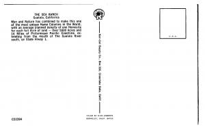 1960s/70s The Sea Ranch, Gualala, CA Postcard