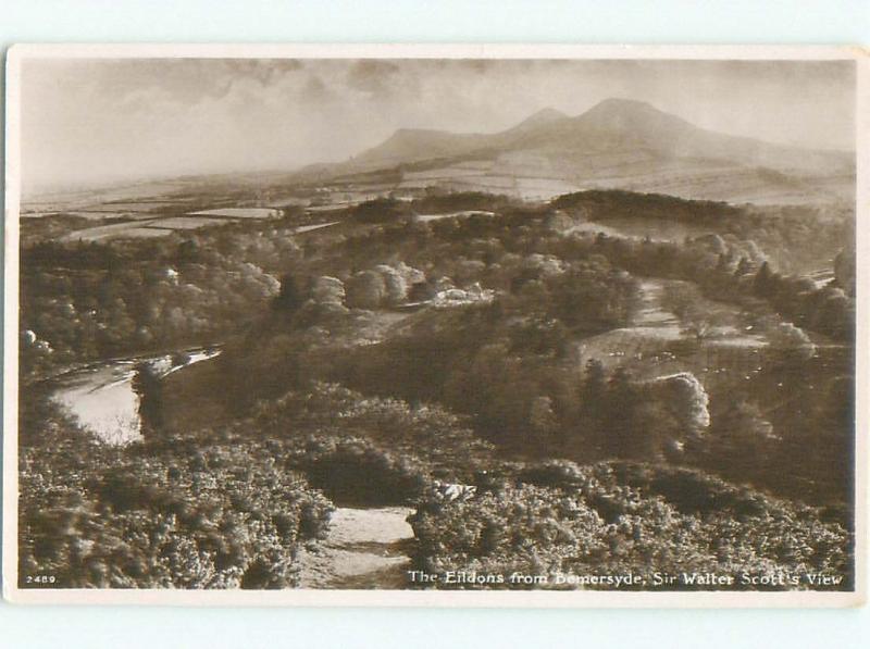 old rppc NICE VIEW Bemersyde Near Melrose Scotland UK i1886