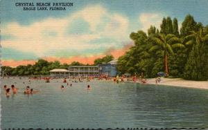 Florida Winter Haven Eagle Lake Crystal Beach Pavilion Curteich