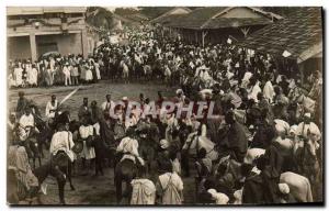 PHOTO CARD Negro Black Man Dancing Horses