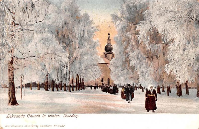 Leksands Church in Winter Unused 