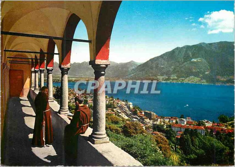 Modern Postcard Locarno Lago Maggiore General View from the Sanctuary Madonna...