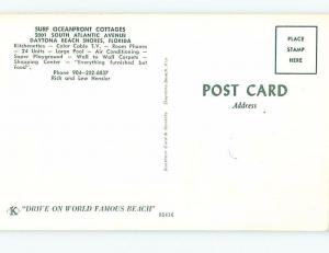 Unused Pre-1980 COTTAGE SCENE Daytona Beach Shores Florida FL c2523