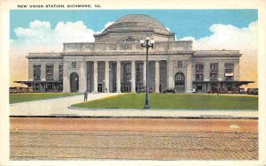 Union Station Railroad Depot Richmond Virginia 1920s postcard