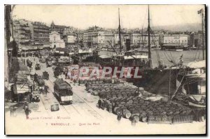 Old Postcard Marseille Quai du Port