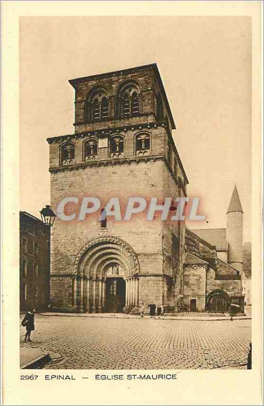 Postcard Epinal Old Church St Maurice