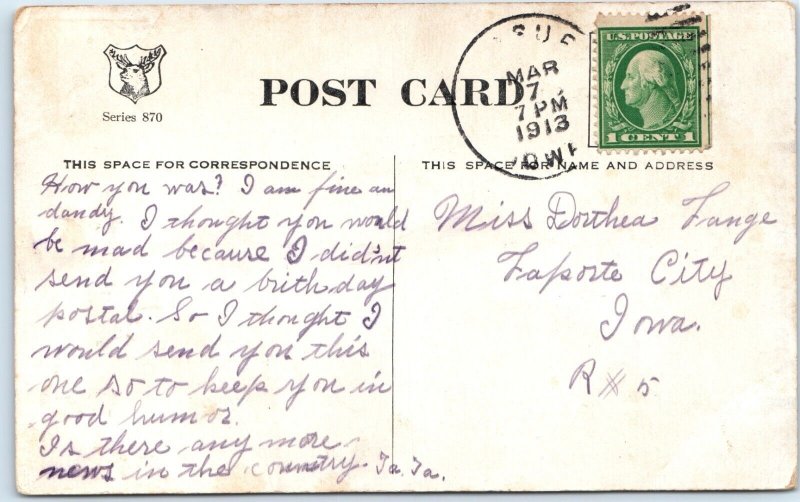 c1910s Cute Young Girls on Swing Are You Looking for Company? Postcard A170