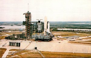Florida Kennedy Space Center First Space Shuttle On Launch Site Pad A At Comp...