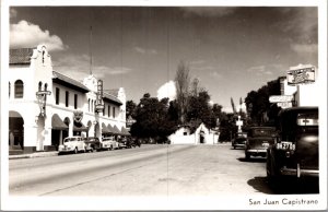 Real Photo PC Street Scene Hotel, Jewelry, Cafe, San Juan Capistrano California