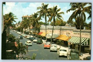 c1950's Worth Avenue Classic Cars Business District Palm Beach Florida Postcard