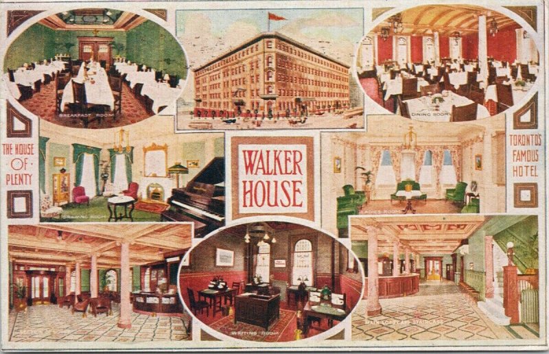 Walker House Toronto Ontario Hotel 'House of Plenty' c1914 Postcard F33