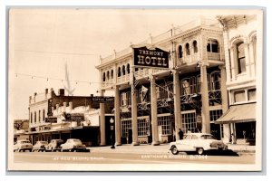 RPPC Tremont Hotel Street View Red Bluff California CA Postcard Y15