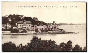 Old Postcard Perros Guirec Trestraou the Bay and The Rose Garden