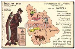 Postcard Old Emulsion Scott Departement Vienne Poitiers Chatellerault Montmor...