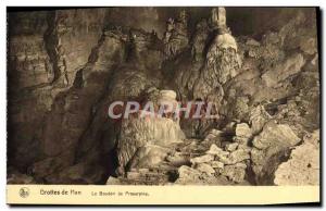 Old Postcard Han Caves Le Boudoir Proserpine