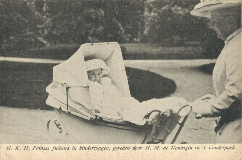 Princess Juliana Orange Nassau In a Pram Vintage Postcard 07.11