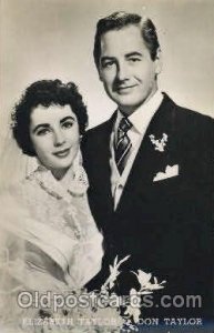 Elizabeth Taylor & Don Taylor Actor, Actress, Movie Star Unused 