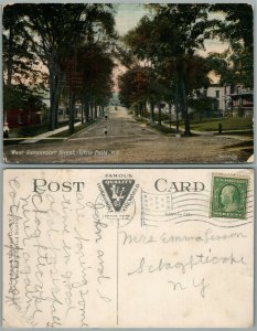 LITTLE FALLS N.Y. WEST GANSEVOORT STREET 1912 ANTIQUE POSTCARD