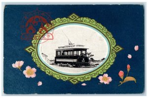 c1910 Osaka Street Car Trolley Number 65 Japan Unposted Antique Postcard