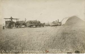 Jordan's Farm Iroquois SD South Dakota Farming Farmers Laposky RPPC Postcard E8