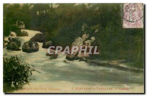 Old Postcard Fontaine de Vaucluse Cascade
