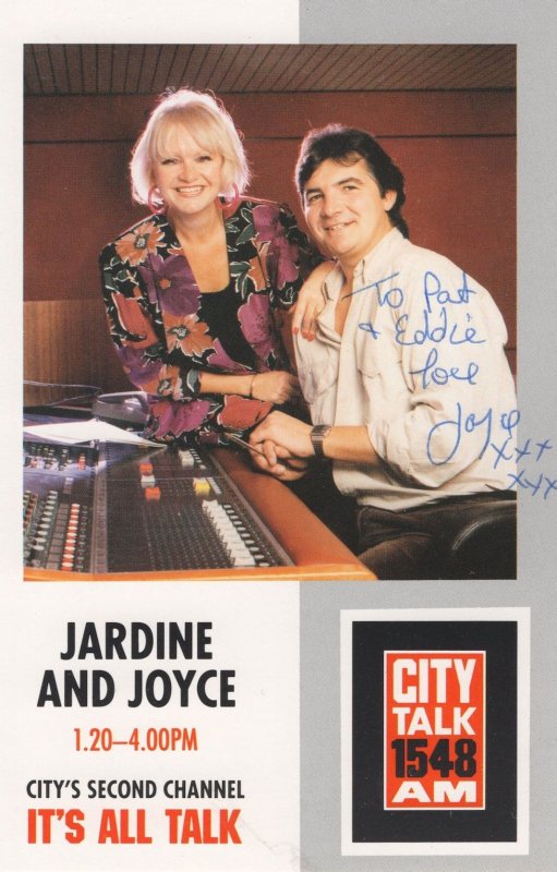 City Talk Radio Liverpool Jardine Joyce DJ Hand Signed Photo