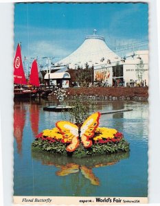 Postcard Floral Butterfly, Expo' 74, World's Fair, Spokane, Washington