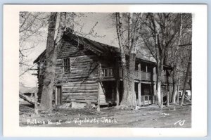 RPPC ROBBERS ROOST ON VIGILANTE TRAIL MONTANA LOG CABIN HOUSE POSTCARD