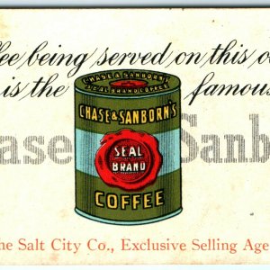 c1900s Chase & Sanborn Coffee Trade Card Coffee Jelly Recipe Salt City Jello C27