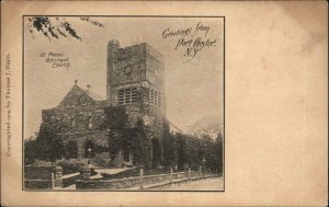 Port Chester New York NY St. Peter's Episcopal Church c1910 Postcard