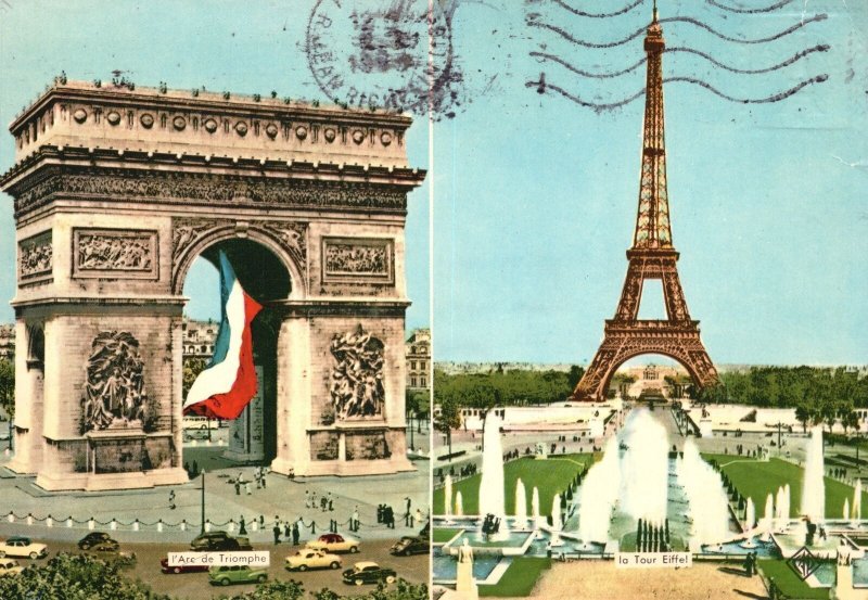 Vintage Postcard Paris Et Ses Monuments L'Arc De Triomphe De L' Etoile France